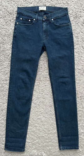 Acne Studios Jeans Ace Abyss Slim Fit Men's Size 30 x 32 Blue Denim Zip Fly