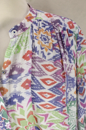 Anthropologie Maeve Brynna Blouse size M Dolman Sleeve Aztec Floral Print - Picture 11 of 18