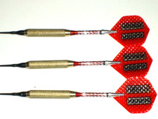 Soft Tip Darts Used, 18 Gram Brass with New Alum Spin Shafts and Flights 3261