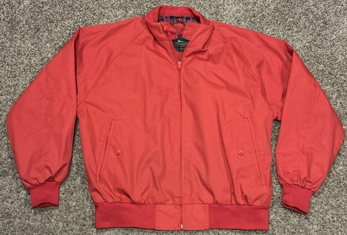 Vintage Field & Stream Jacke Herren XL rot gefüttert Full Zip Polyester