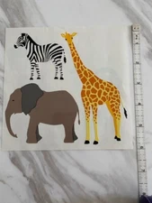 Animal Stickers Mrs Grossman’s Big Stickers Wild Animals Giraffe Zebra Elephant 