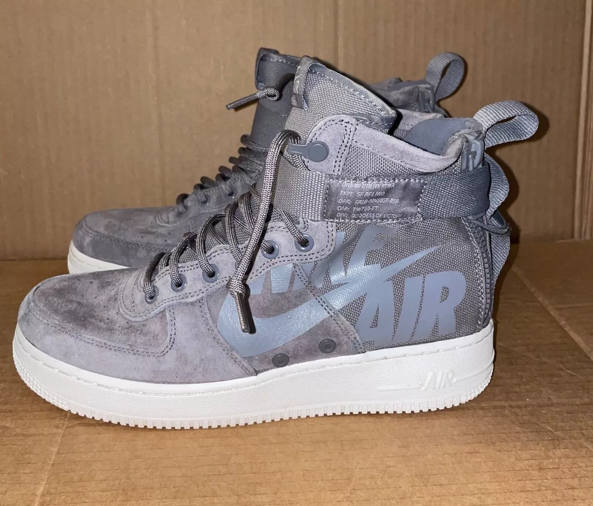 Mens Nike Sf Air Force 1 One Mid Gunsmoke Shoes Sneakers 917753