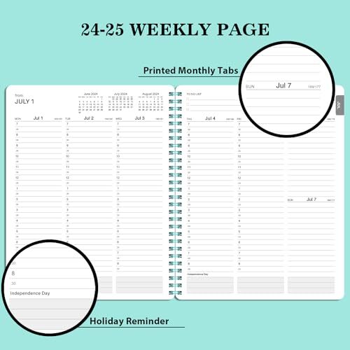 2024-2025 Weekly Appointment Book & 8'' x 10'' 2024-2025 Appointment Book - Afbeelding 5 van 8