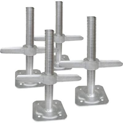 MetalTech Baker Scaffold Leveling Jack 12'' Adjustable Galvanized Steel (4-Pack)