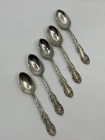 Set of 5 Vintage Towle Old English Sterling Silver Demitasse Coffee Spoons 4”