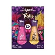SALLY HANSEN Insta-Dri TROLLS Pink Yellow Duo Nail Polish - LIMITED EDITION