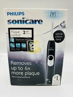 sonicare plaque control 2 series sonic toothbrush hx6211/07 black scuffed box