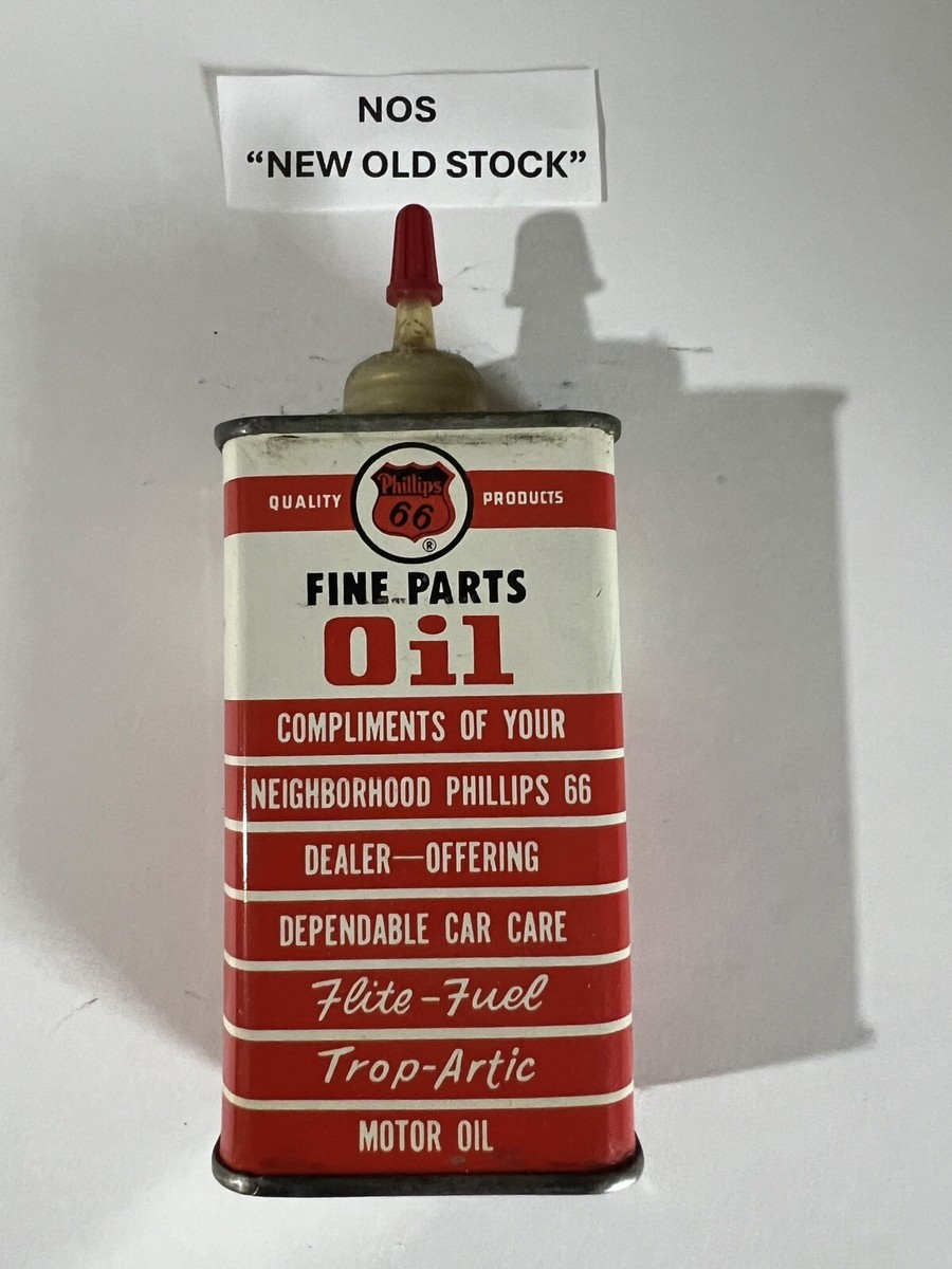 1970’s Phillips 66 フィリップ66 ビンテージ ガス オイル缶 NOS Vintage Uncut PHILLIPS 66 Fine Parts 4 Oz Oil Can - Old Logo