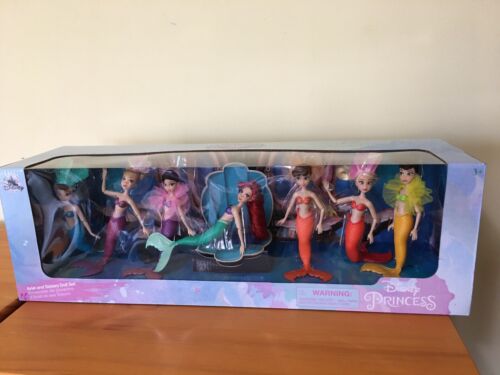 Ariel and Sisters Doll Set of 7 Celebrating 30th Anniversary Disney Store NEW - Picture 1 of 4