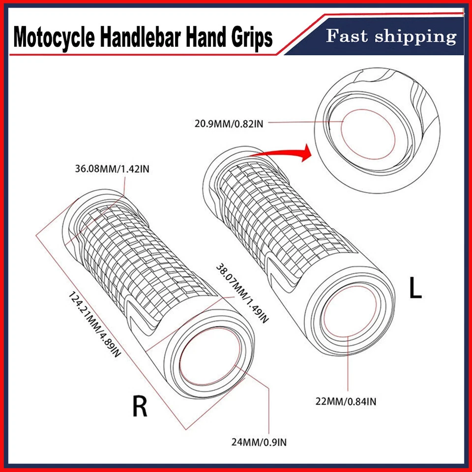 Universal Adv Handlebar Hand Grips For BMW G650GS/F650GS/F700GS/F800GS/R1200GS Foto 2 de 4