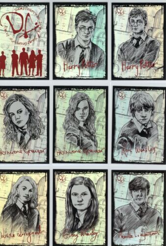 Harry Potter Memorable Moments 2 DUMBLEDORE'S ARMY SET COMPLETO 9 carte LAMINE - Foto 1 di 2