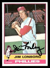 1976 Topps Jim Lonborg Signed #271 Philadelphia Phillies Auto Autograph XA3916