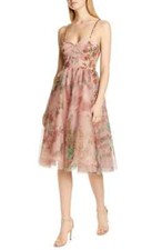 Patbo Patricia Bonaldi Beaded Embroidery Floral Tulle Dress Sz 6 NEW $1,890