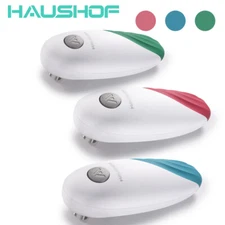 HAUSHOF Auto Electric Cans Opener One Press to Open Any Size Can Pink/Blue/Green