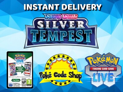 50 x SILBER TEMPEST Live Pokemon Booster Codes Online SOFORT QR E-MAIL VERSAND