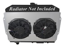 Atom Champion Fan Shroud W 2 12 Fans For 1968 - 1974 American Motors Javelin