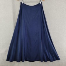 Scott McClintock Skirt Size 10 Blue Taffeta Millennium 2000 Vtg Maxi Evening