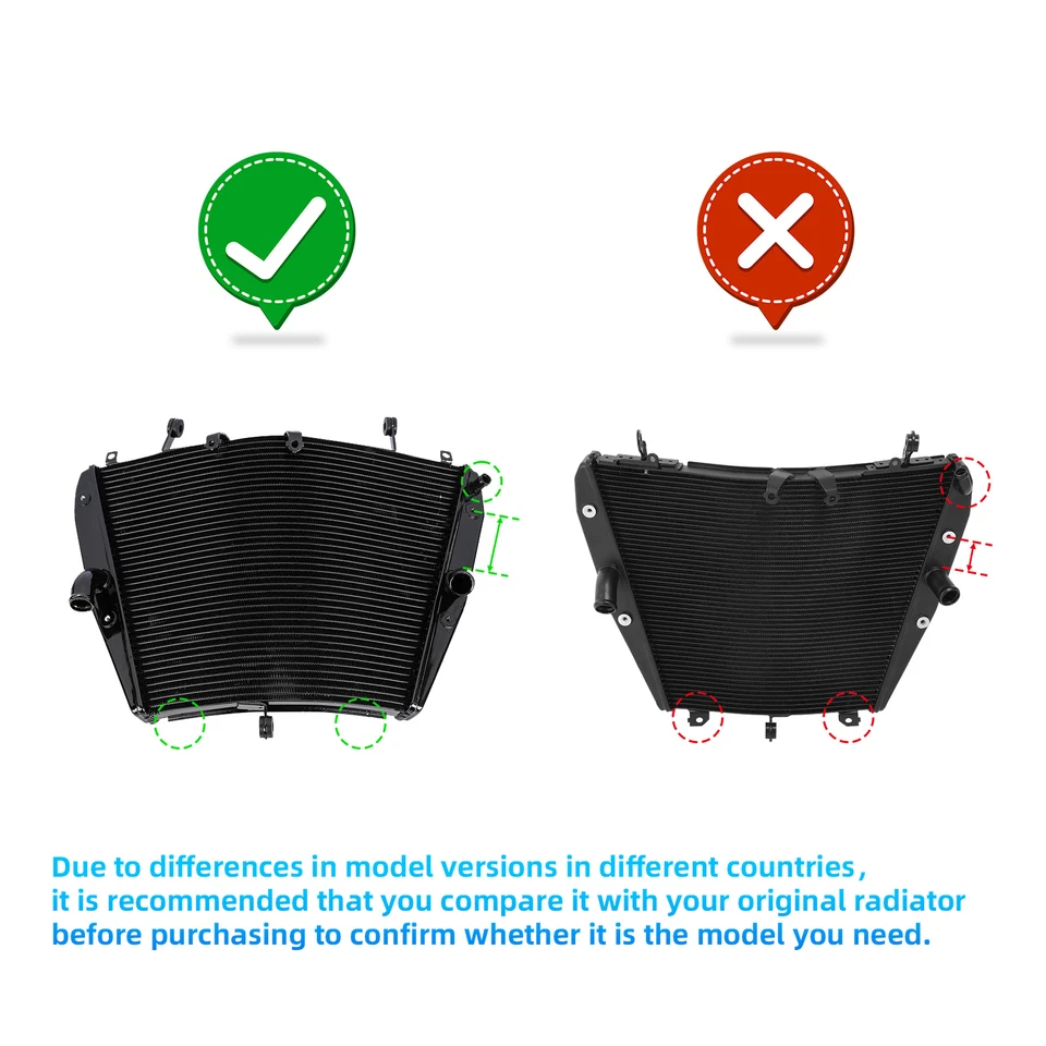 Engine Radiator Cooler Cooling Fit For Honda CBR1000RR 2012-2016 2013 2014 2015 - Image 3 of 4