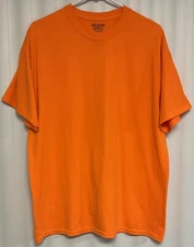 Gilden Short Sleeve T-Shirt Men’s Extra Large Neon Orange.    7159