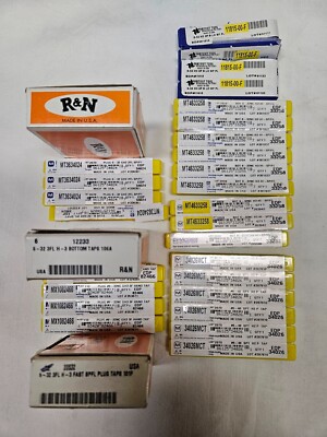 Assorted 6-32  & 6-40 taps, HSS