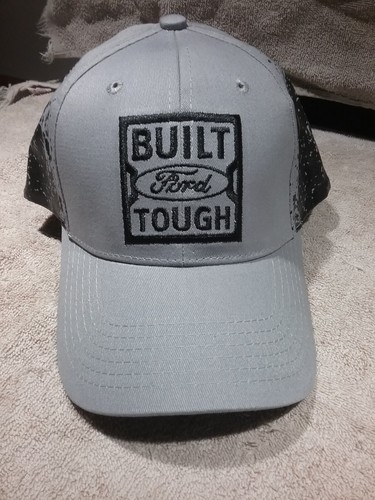 Built Ford Tough Gray Baseball Cap Adjustable Strap - Brand New - Picture 6 of 6