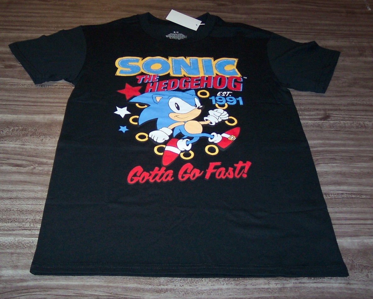 Maglietta Ufficiale Sonic – Game On Since 1991 – T-Shirt Uomo Grigio Scuro (Taglia L)