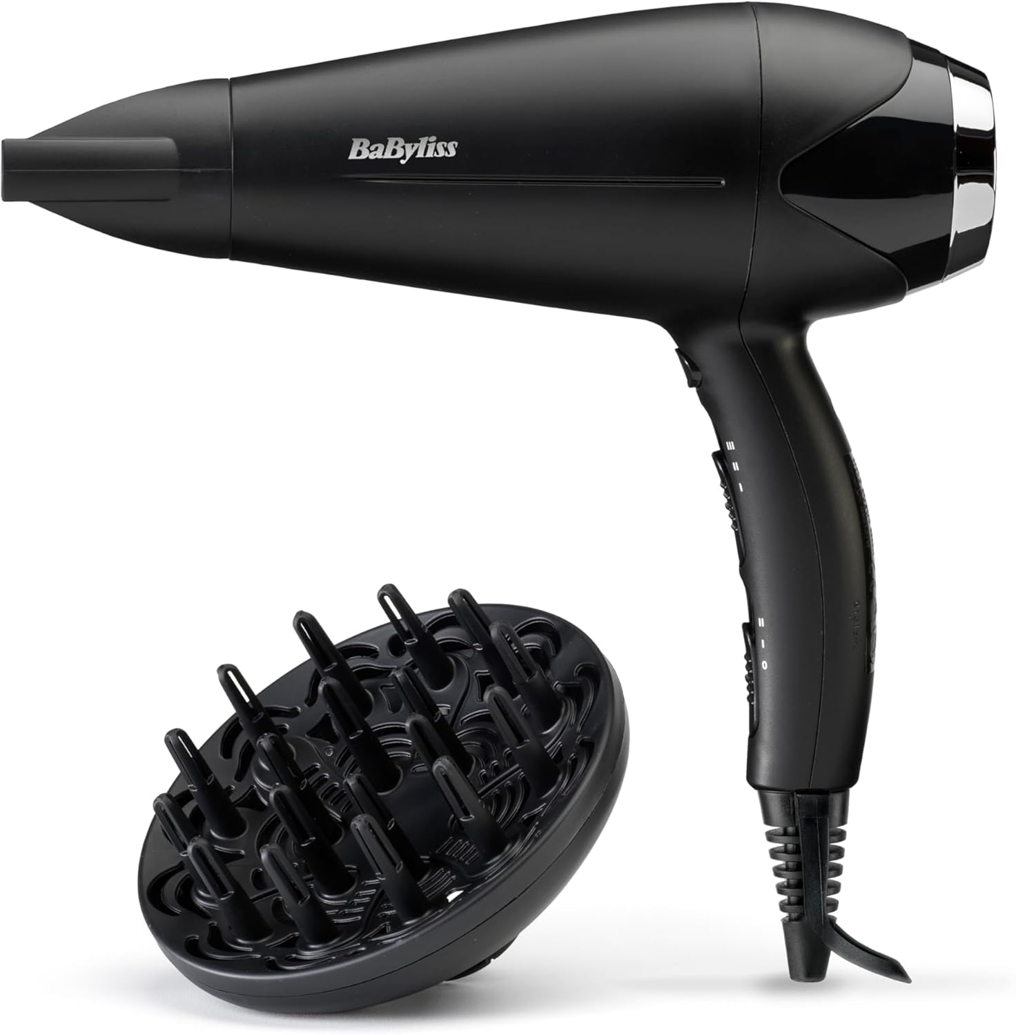 Turbo Smooth Hair Dryer - 2200W Powerful Blow Dryer, Large Diffuser, Ionic Frizz
