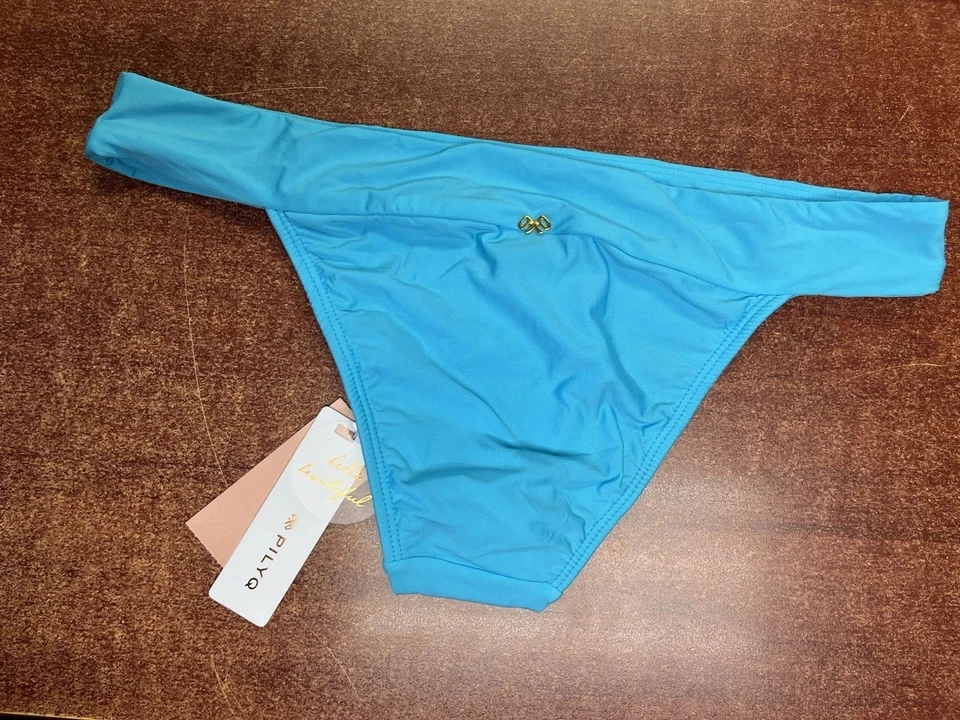 Новый с Ярлыками Pilyq морской синий твердый L подростковый полосатый бикини плавать днища 118155 - Изображение 3 из 3