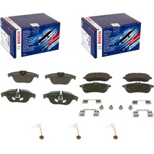 BOSCH BREMSBEL&Auml;GE VORNE+HINTEN passend f&uuml;r MERCEDES E-KLASSE W211 SLK R171 R230