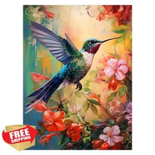 Hummingbird Diamond Art Kits for Adults, Diamond Painting, 12x16 Inch 5D Di...