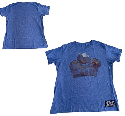 Popeye's Supplements Canada Official Tee T-Shirt Size LG 28''x22'' Blue Pre-Owned