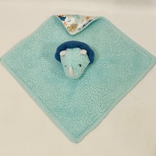 Parents Choice Blue Triceratops Dinosaur Lovey Plush Security Blanket