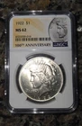 1922 $1 Peace Silver Dollar NGC MS62 Uncirculated Early Generation.