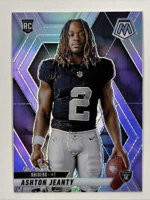 2025 Panini Mosaic Ashton Jeanty SILVER PRIZM RC Variation SP Raiders #287