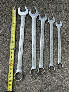 Popular Mechanics Set di chiavi combinate SAE grandi 5 pezzi cromo vanadio 1" 1 1/2"