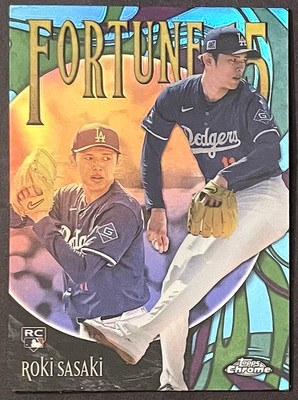 Roki Sasaki FORTUNE 15 RC #F15-13 2025 Topps Chrome Dodgers | eBay