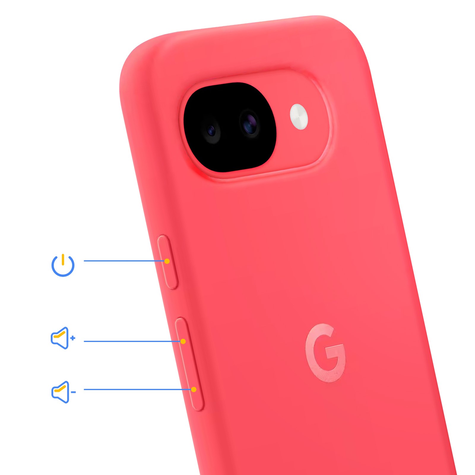 Coque semi-rigide pour Google Pixel 10a finition mate premium rouge - 3