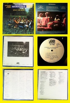 MANASSAS, stephen stills / DOWN THE ROAD 73 RARE 1ª PRESS JAPAN PROMO + 2 INSERT