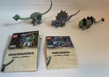 Lot 3 LEGO Baby Dinosaurs 7000 Ankylosaurus 7002 Brachiosaurus 7003 Dimetrodon