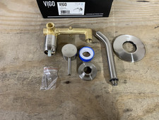 Vigo VG05001BN Olus 1.2 GPM 5"H 1 Handle Wall Mounted Widespread Faucet *READ*