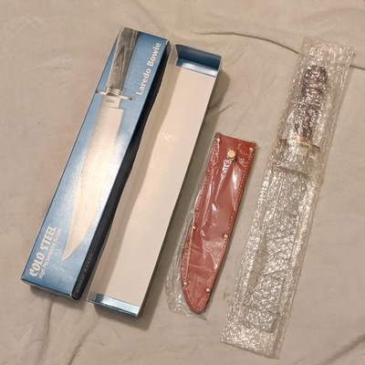 Cold Steel Laredo Bowie Stainless Clip Point Wood Handle Full Tang w/ Sheath