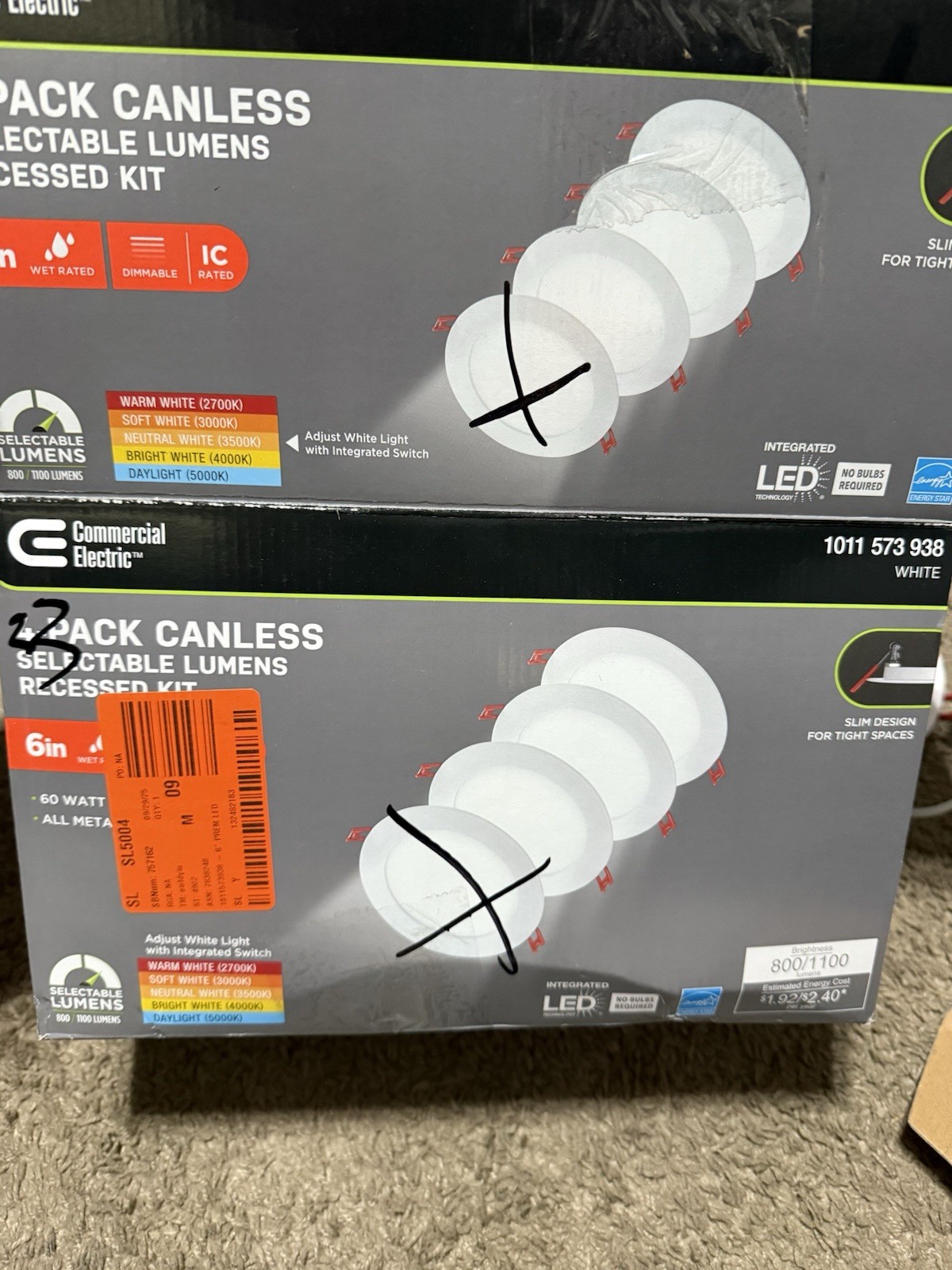 READ Commercial Electric LED Ultraslim Canless Recessed Light 6