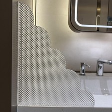 2PCS Shower Splash Guard for Bathtub Corner, 9.1 x 11.5 inches, Adhesive Wate...