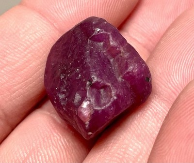 Natural Rough Ruby Lot   10 Stones   212g   UV Fluorescence   Uncut Gemstones