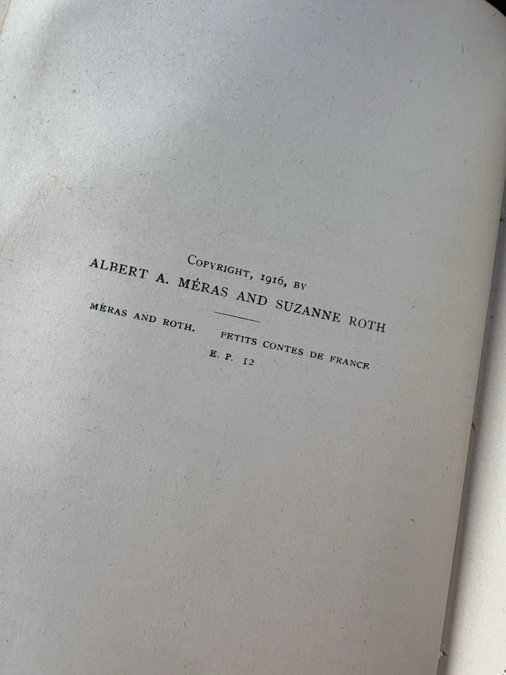 Petits Contes De France 1916 Albert Meras & Suzanne Roth French Blue Cloth HB VG - Image 4 of 4