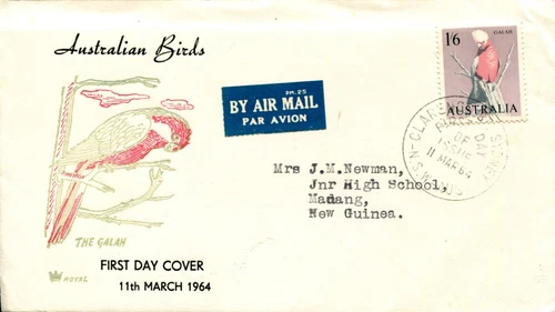 1964 Australian Birds Galah - Royal FDC