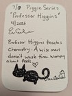 ACEO Piggie Series Professor Higgins 7/7 Pig Glasses  Bowtie Doodle Grafitti  — photo 2