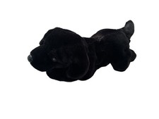 FAO Schwarz Plush Dog Black Lab Puppy Laying 15  Floppy Toy Adopt A Pet