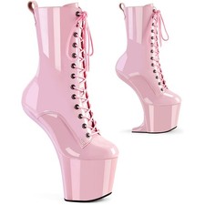 Pleaser 8" Heelless 3" Pf Lace-Up Front Ankle Boots Adult Women Shoes Craze/1040