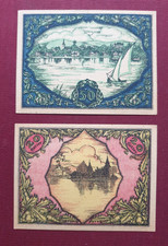 Austria 1920 Local banknotes Notgelds 50 and 20 Hellers Seewalchen am Attersee